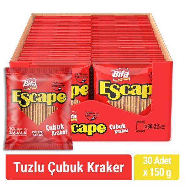 Bifa Escape Tuzlu Çubuk Kraker 150 gr x 30 Adet