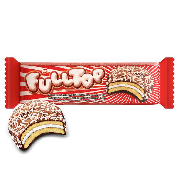 Bifa Fulltop Kakao Ve Hindistan Cevizi Kaplamalı Marshmallowlu Sandviç Bisküvi 50 gr x 24 Adet