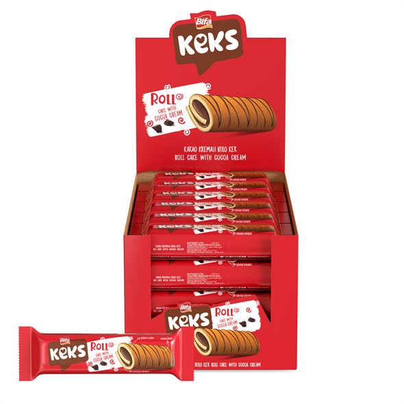 Bifa Keks Kakao Kremalı Rulo Kek 50 gr x 24 Adet