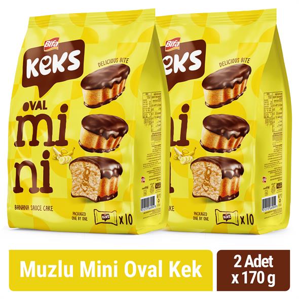 Bifa Keks Mini Oval Kek Muzlu 170 gr x 2 Adet