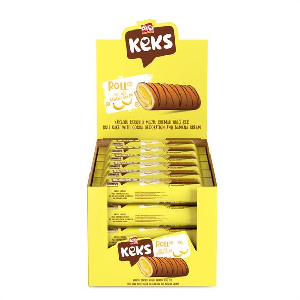 Bifa Keks Muzlu Kremalı Ve Kakao Dekorlu Rulo Kek 50 gr x 24 Adet