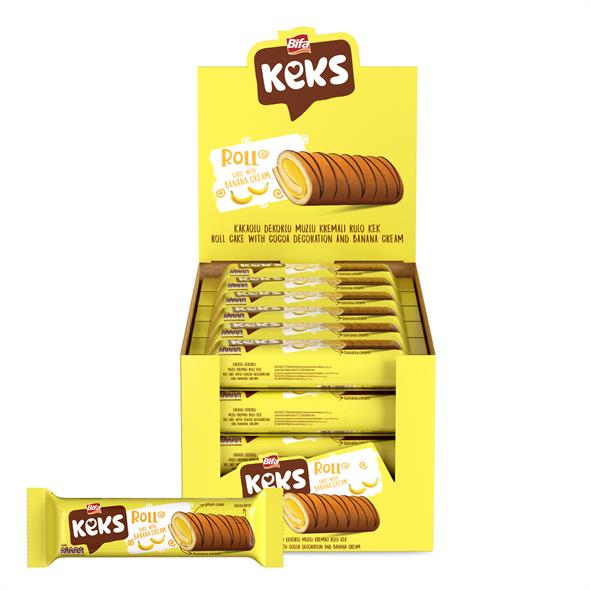 Bifa Keks Muzlu Kremalı Ve Kakao Dekorlu Rulo Kek 50 gr x 24 Adet