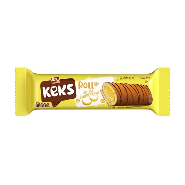 Bifa Keks Muzlu Kremalı Ve Kakao Dekorlu Rulo Kek 50 gr x 24 Adet