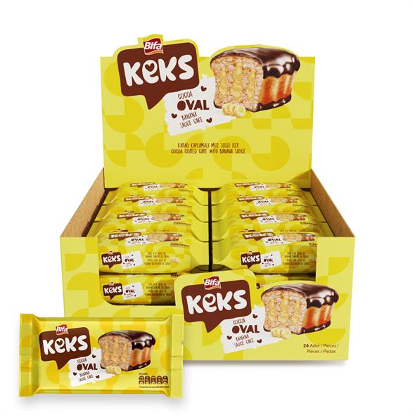 Bifa Keks Oval Cake with Banana 45 gr x 24 Pieces