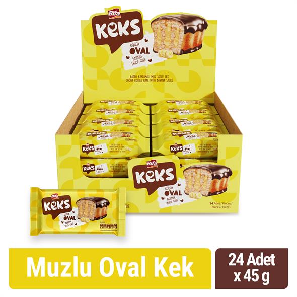 Bifa Keks Oval Cake with Banana 45 gr x 24 Pieces