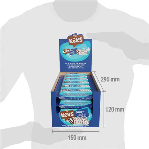 Bifa Keks Rulo Kek Beyaz Kaplamalı Hindistan Cevizi Aromalı 50 gr x 24 adet