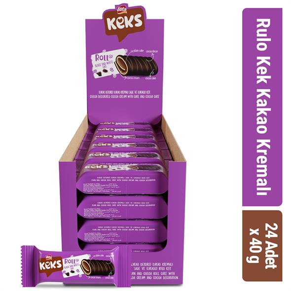 Bifa Keks Rulo Kek Kakao Kremalı 40gr x 24 adet