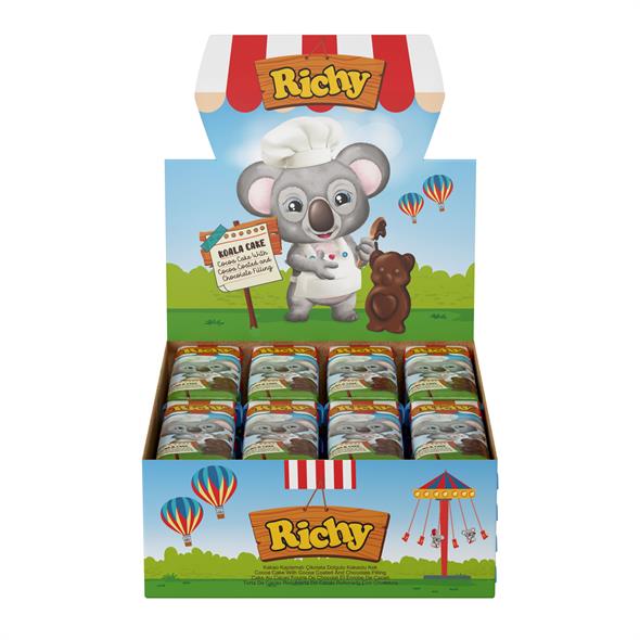 Bifa Richy Kaplamalı Çikolata Dolgulu Kakaolu Kek 55 gr x 24 Adet