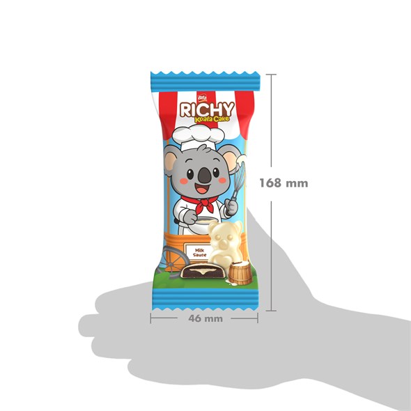 Bifa Richy Kaplamalı Sütlü Sos Dolgulu Kakaolu Kek 55 gr x 24 Adet