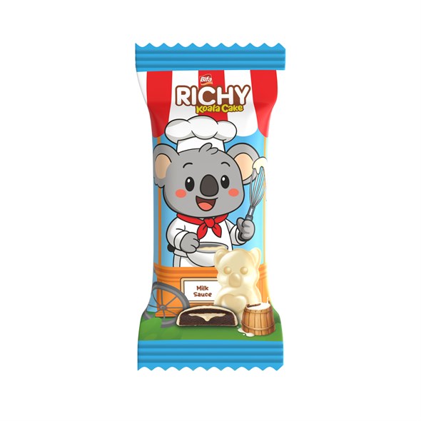 Bifa Richy Kaplamalı Sütlü Sos Dolgulu Kakaolu Kek 55 gr x 24 Adet