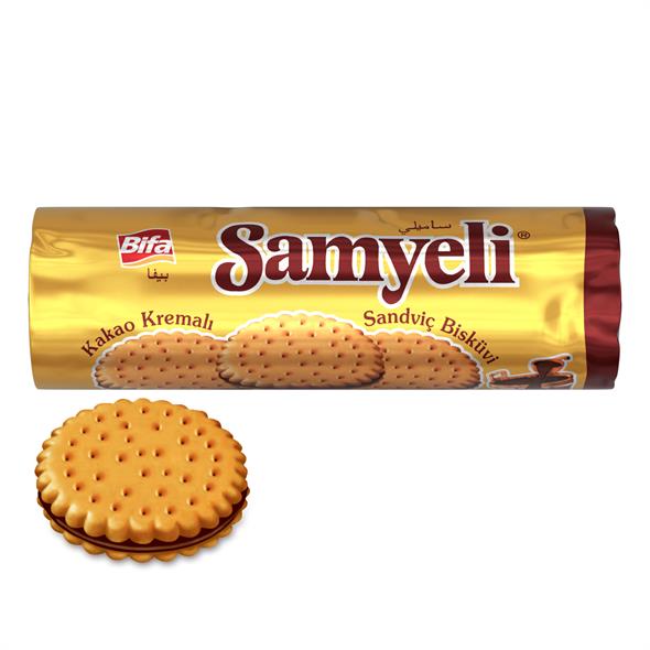 Bifa Samyeli Kakao Kremalı Sandviç Bisküvi  150 gr x 3 Adet