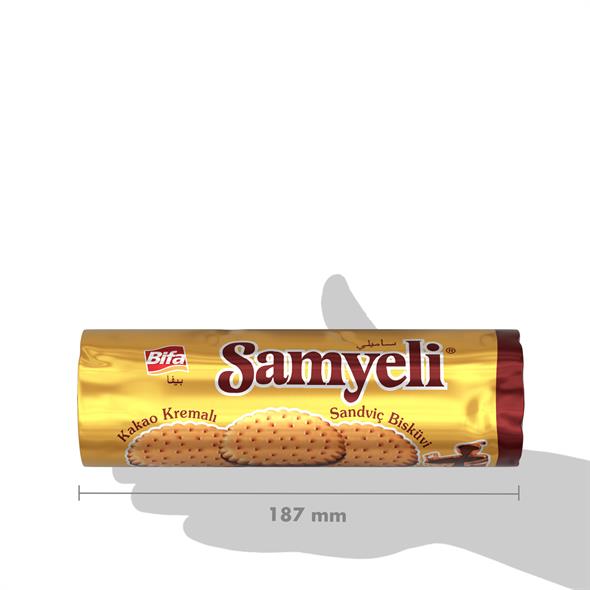 Bifa Samyeli Kakao Kremalı Sandviç Bisküvi  150 gr x 3 Adet