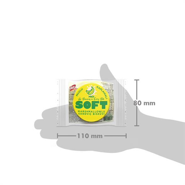 Bifa Soft Muzlu Marshmallowlu Midi Boy Bisküvi 20 gr x 30 Adet