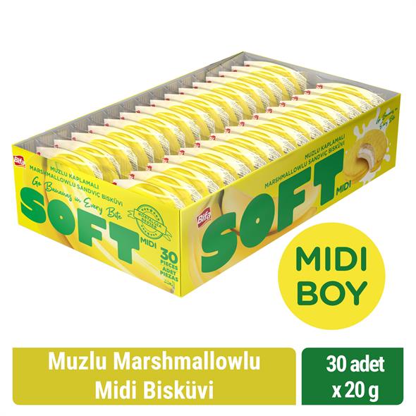 Bifa Soft Muzlu Marshmallowlu Midi Boy Bisküvi 20 gr x 30 Adet
