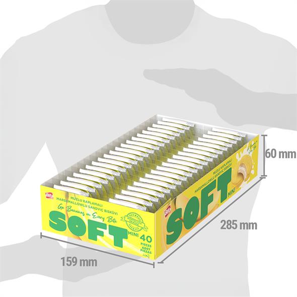 Bifa Soft Muzlu Marshmallowlu Mini Boy Bisküvi 12 gr x 40 Adet