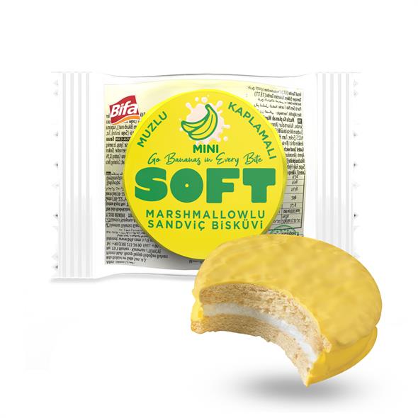 Bifa Soft Muzlu Marshmallowlu Mini Boy Bisküvi 12 gr x 40 Adet