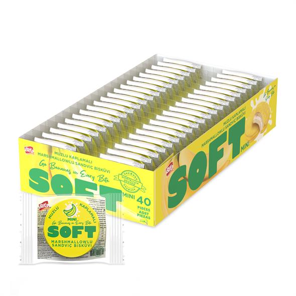 Bifa Soft Muzlu Marshmallowlu Mini Boy Bisküvi 12 gr x 40 Adet