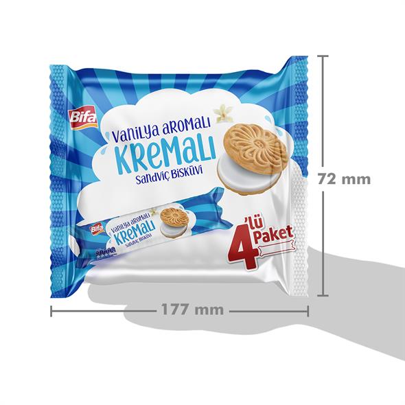 Bifa Vanilyalı Kremalı Sandviç Bisküvi 240 gr x 2 adet