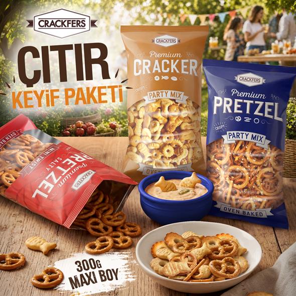 Crackfers Çıtır Keyif Paketi Party Mix 3 x 300 gr (900 gr)