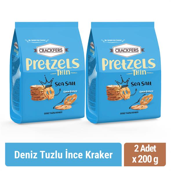 Crackfers Pretzel Deniz Tuzlu 200 gr x 2 Adet