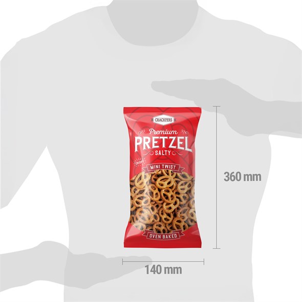 Crackfers Pretzel Maxi Boy Kraker 300 gr x 12 Adet