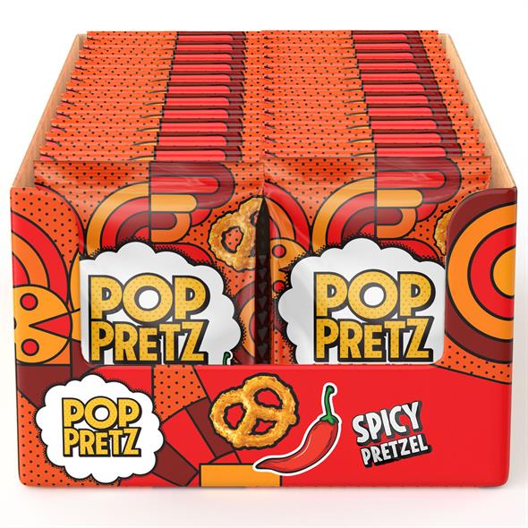 Poppretz Acılı Pretzel Kraker Acılı 50 gr x 24 Adet