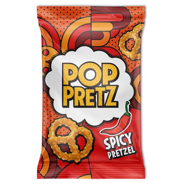Poppretz Acılı Pretzel Kraker Acılı 50 gr x 6 Adet