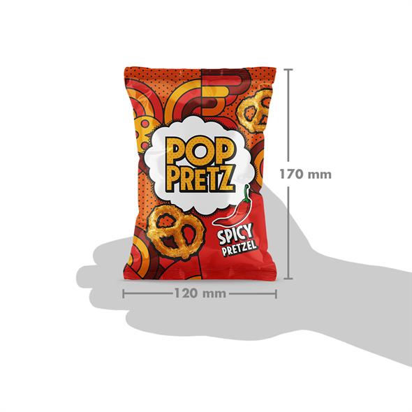 Poppretz Acılı Pretzel Kraker Acılı 50 gr x 6 Adet