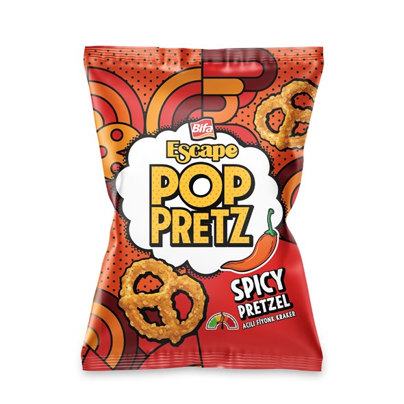 Poppretz Acılı Pretzel Kraker Acılı 50 gr x 6 Adet