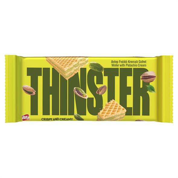Thinster Antep Fıstıklı Kremalı Büyük Boy Gofret 142 gr x 2 adet