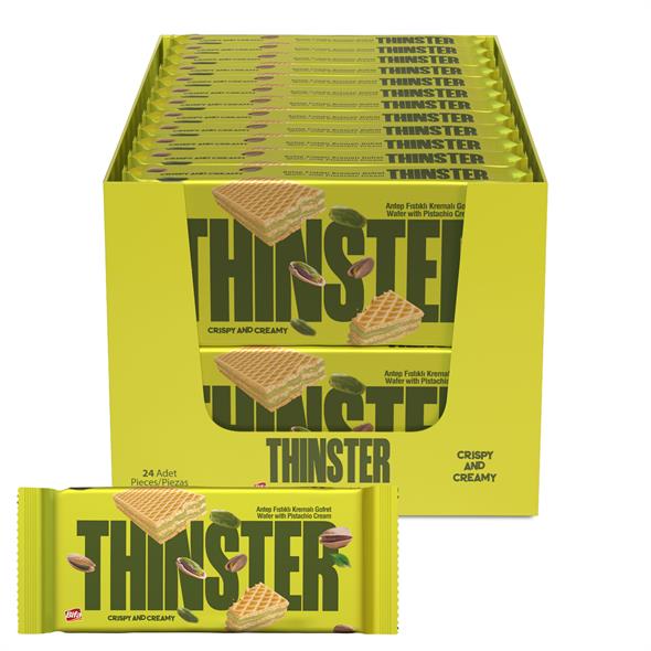 Thinster Antep Fıstıklı Kremalı Gofret 55 gr x 24 adet