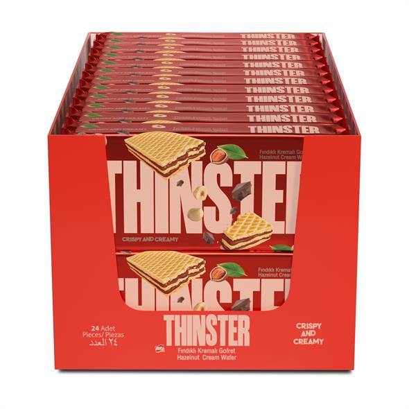 Thinster Fındık Kremalı Gofret 55 gr x 24 adet