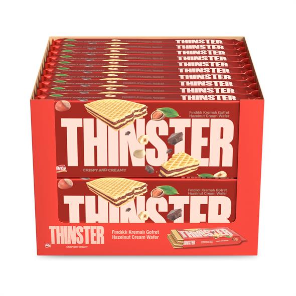 Thinster Fındıklı Kremalı Büyük Boy Gofret 142 gr x 20 adet