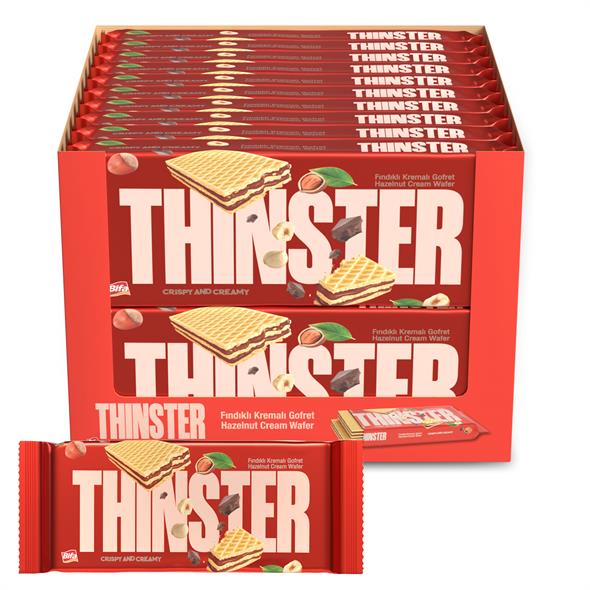 Thinster Fındıklı Kremalı Büyük Boy Gofret 142 gr x 20 adet