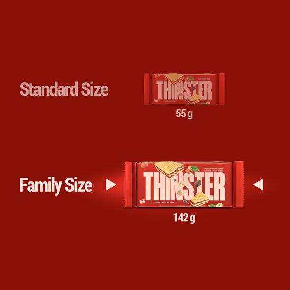 Thinster Fındıklı Kremalı Büyük Boy Gofret 142 gr x 2 adet