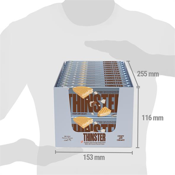 Thinster Hindistan Cevizli Kremalı Gofret 55 gr x 24 adet