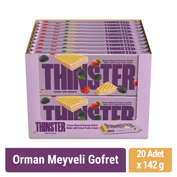Thinster Orman Meyveli Kremalı Büyük Boy Gofret 142 gr x 20 adet