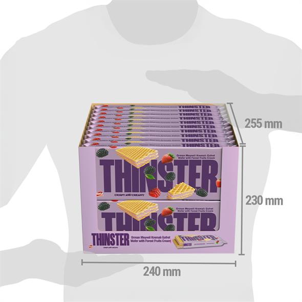 Thinster Orman Meyveli Kremalı Büyük Boy Gofret 142 gr x 20 adet