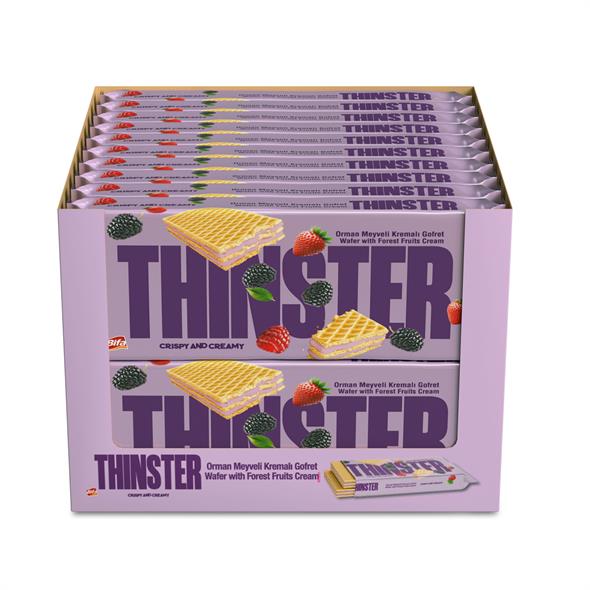 Thinster Orman Meyveli Kremalı Büyük Boy Gofret 142 gr x 20 adet