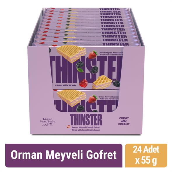 Thinster Orman Meyveli Kremalı Gofret 55 gr x 24 adet