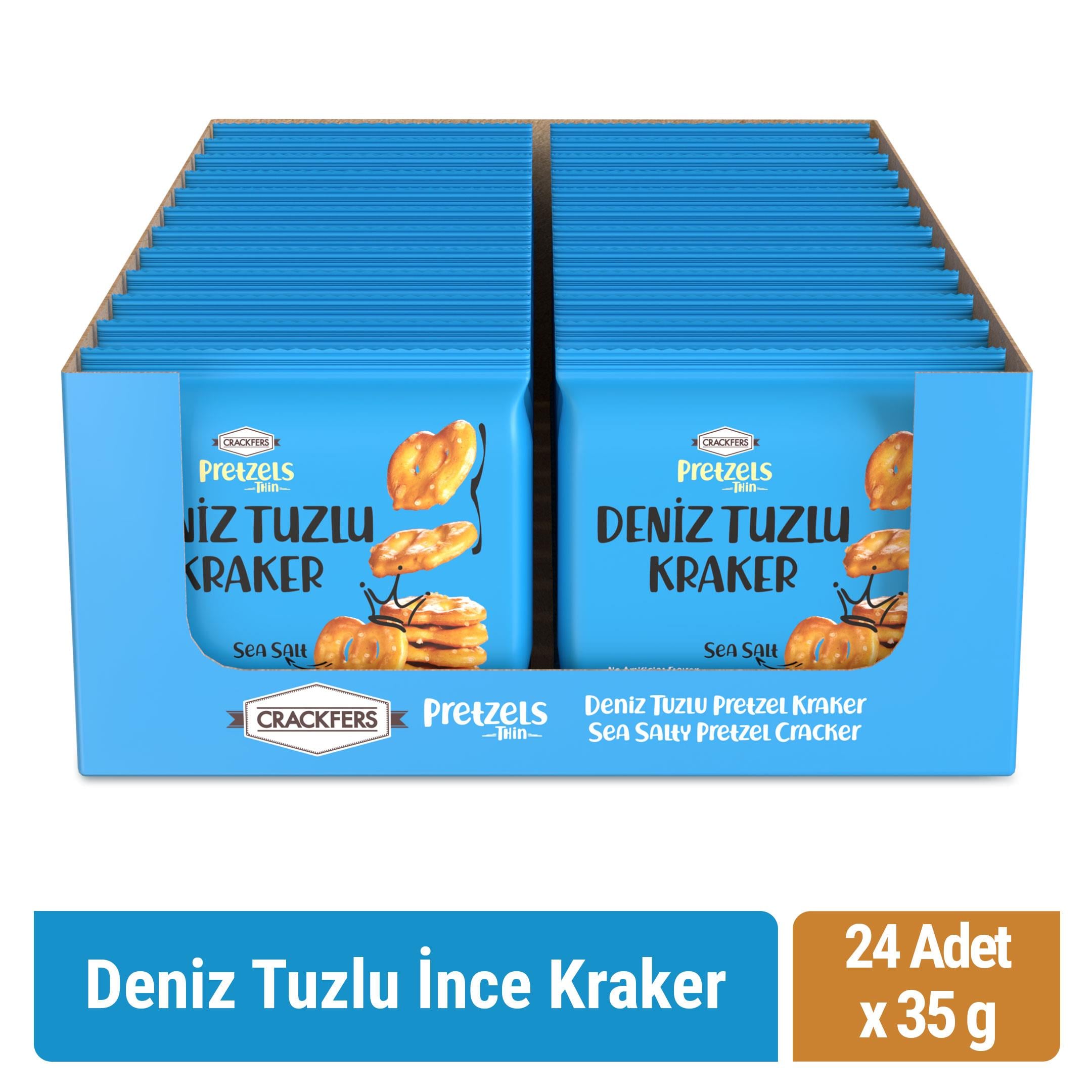 Crackfers Pretzel Deniz Tuzlu 35 gr x 24 Adet