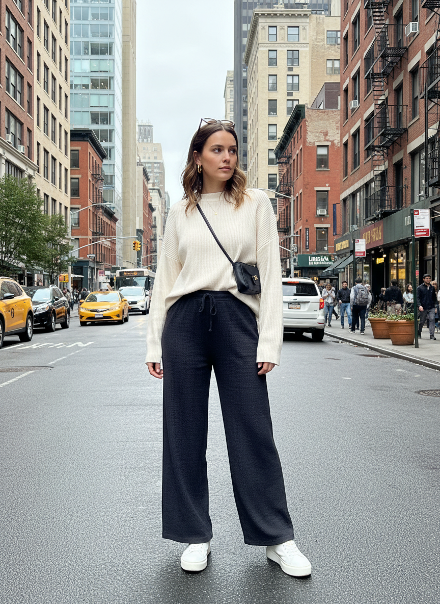MLT-Pant-01 - Kadın Yazlık Örme Pantolon Eşofman Altı Model Cepsiz -westbound
