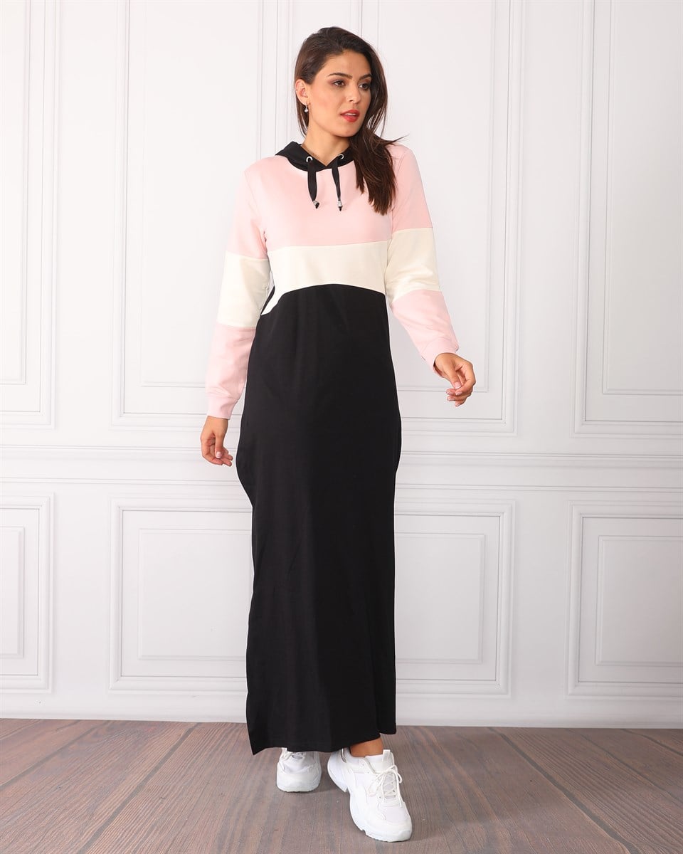 40935804 - Bayan Garnili Kapüşonlu Elbise -westbound