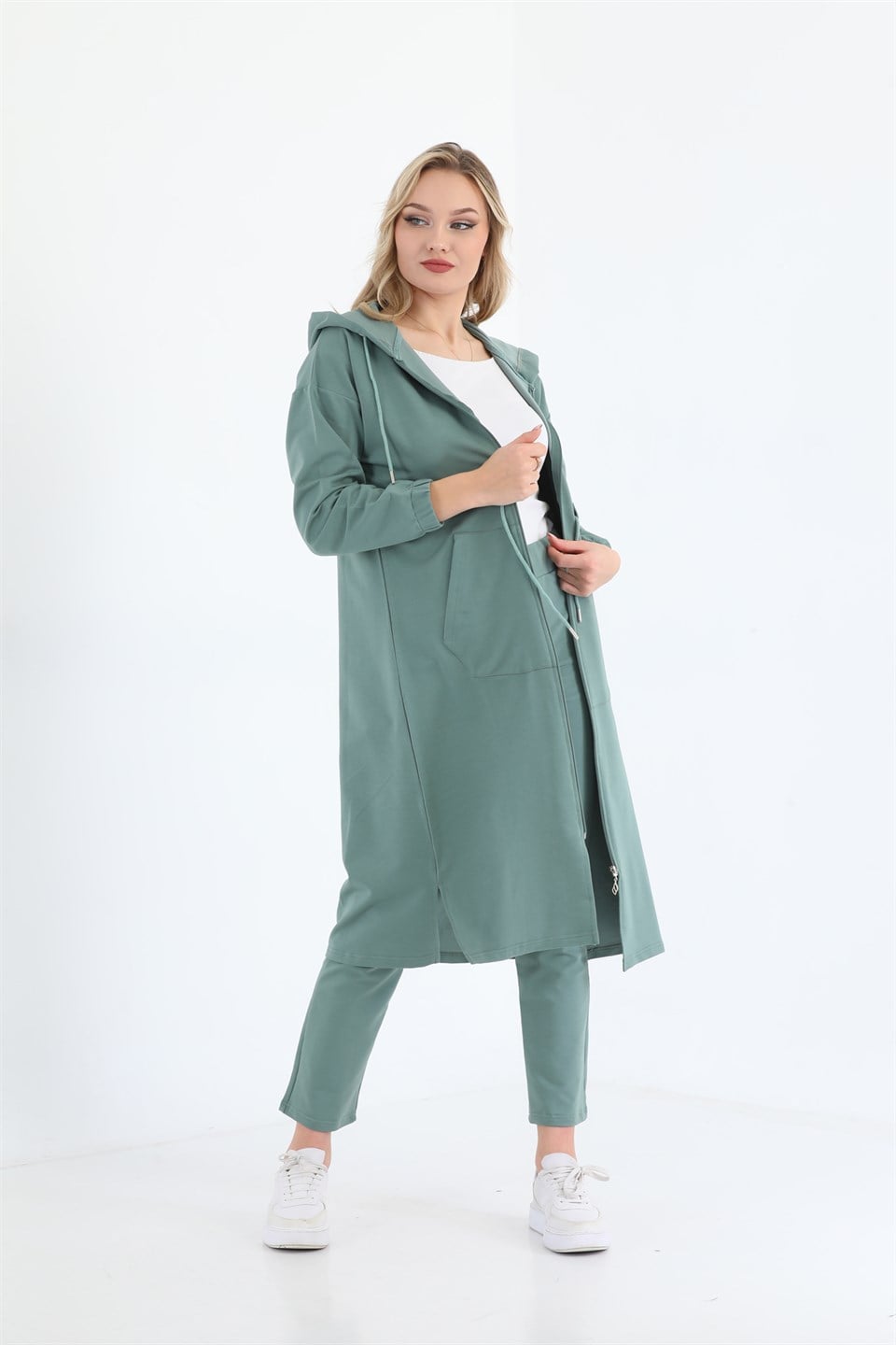 619 - Trenç Model Kadın Eşofman Takımı - Mint -westbound