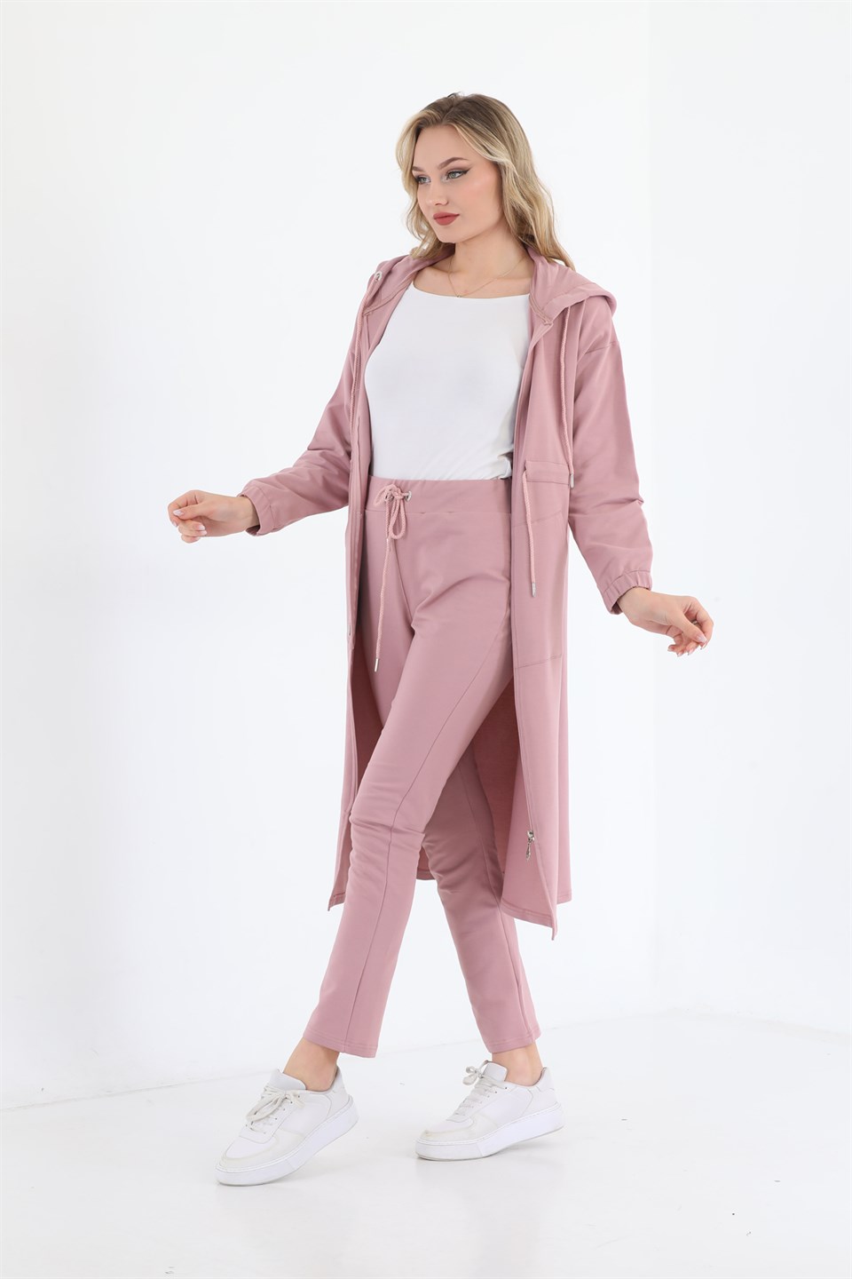 619 - Trenç Model Kadın Eşofman Takımı - Somon -westbound