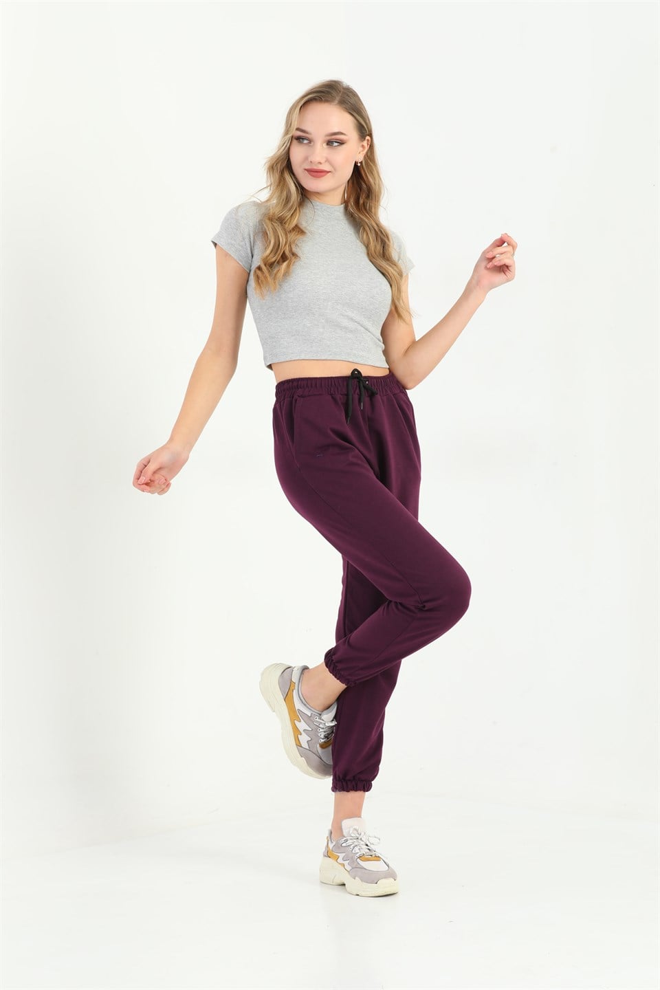 ea-Mor-M - Trend Mor Renk Kadın Eşofman Altı - Jogger -westbound