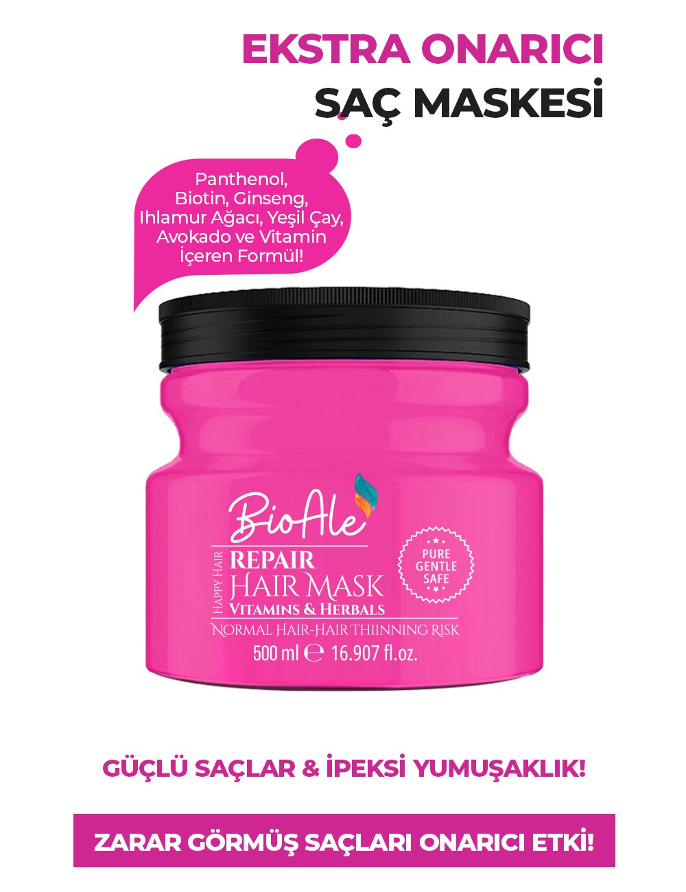 Bioale Saç Onarıcı Keratin Maske