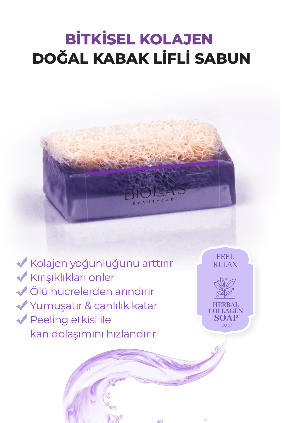 Biolea's Doğal Kabak Lifli Bitkisel Kolajen Sabun 