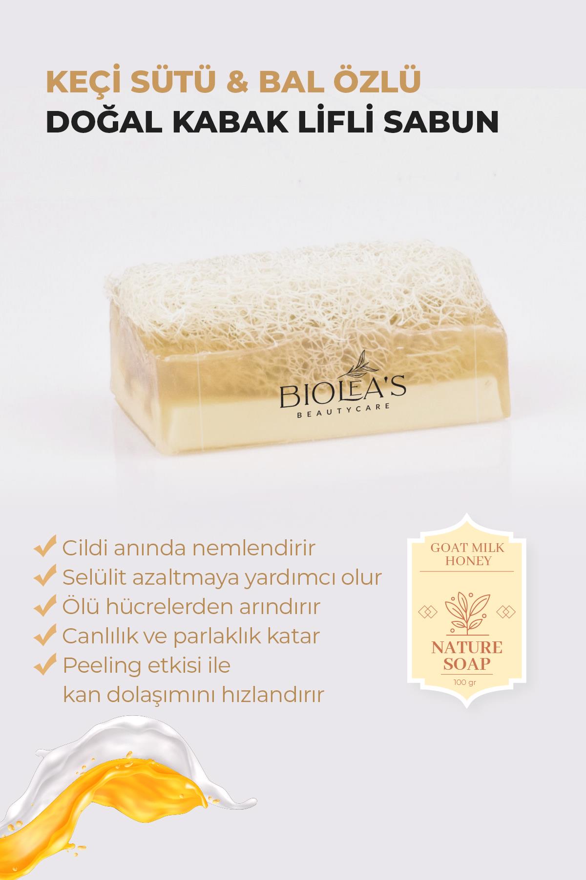 Biolea's Doğal Kabak Lifli Keçi Sütü Sabun 110gr