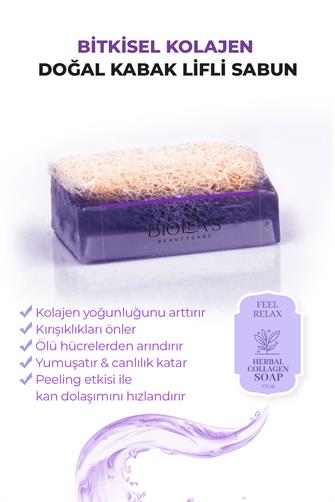 Biolea's Doğal Kabak Lifli Bitkisel Kolajen Sabun 